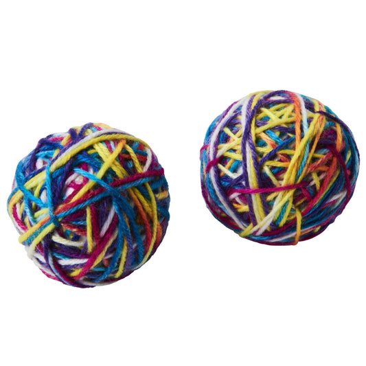 Spot Ethical Pet Cat Toy Sew Much Fun Yarn Balls 2.5In 2Pk