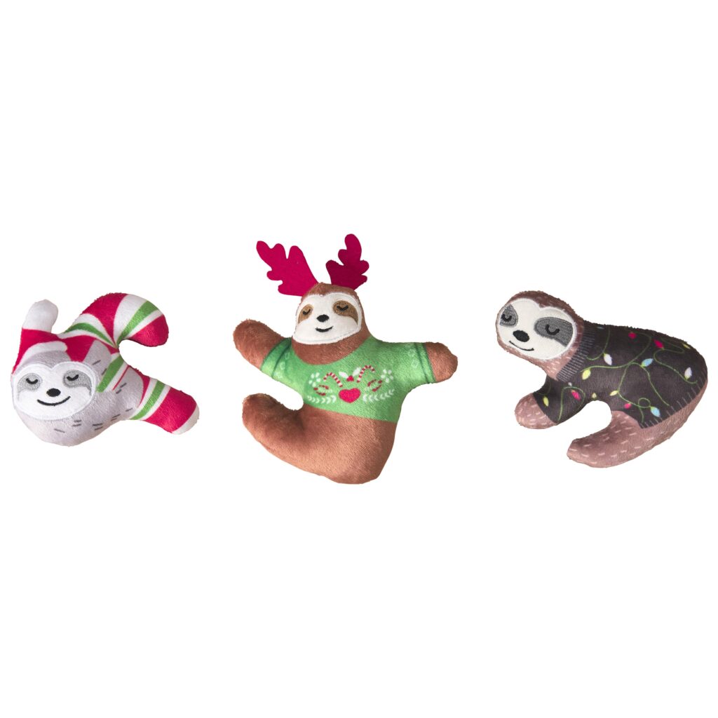 Spot Holiday Plush Cat Toy 5in Sloth Assorted