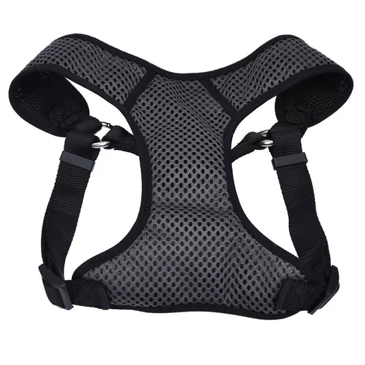Coastal Comfort Soft Sport Wrap 5/8in Wide 16-19in Adjustable Dog Harness Grey with Black