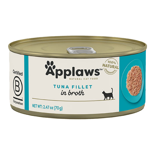 Applaws Vitality Cat Food Tuna in Broth 2.47oz can
