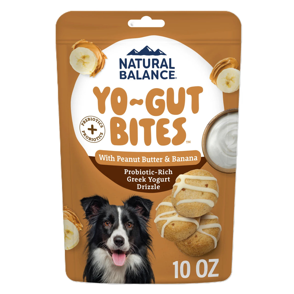 Natural Balance Yo-Gut Bites Dog Treats Peanut Butter Banana 10 oz