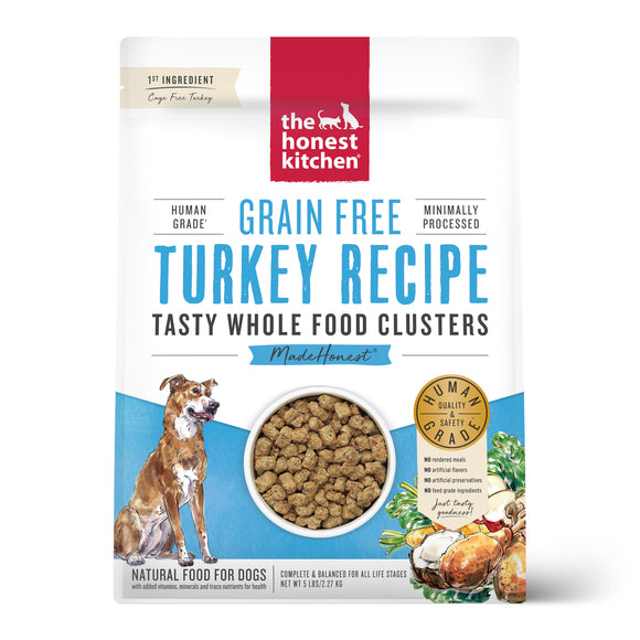 The Honest Kitchen Whole Food Clusters Grain Free Turkey Dry Dog Food 5lb