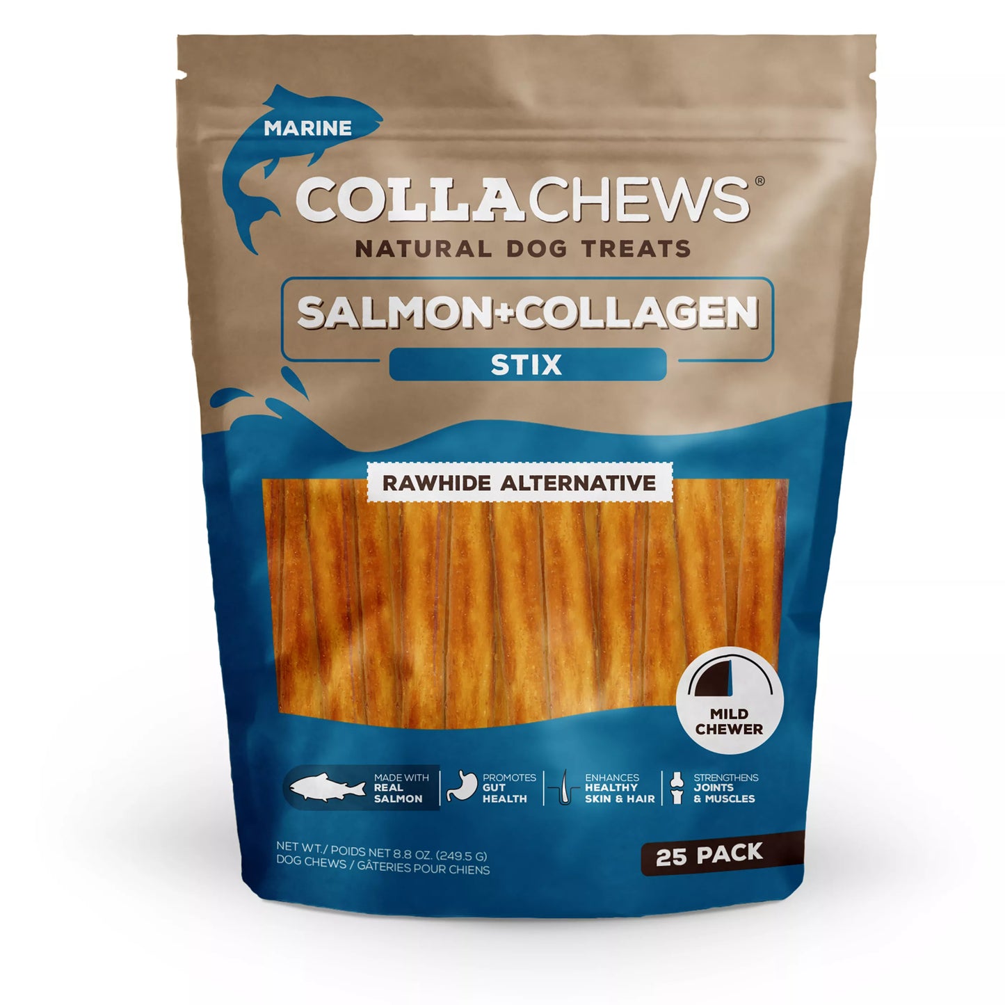 Collachews Dog Treats 25pk Salmon Stix