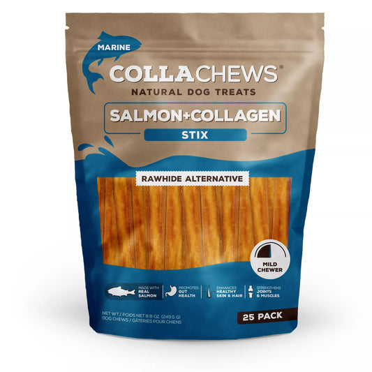 Collachews Dog Treats 25pk Salmon Stix