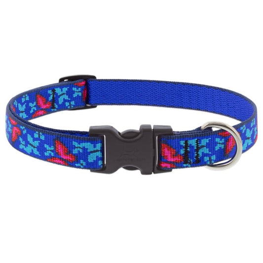 Lupine Pet Dog 2/4 In Wide 9-14 In Adjustable Collar Original Designs Social Butterfly