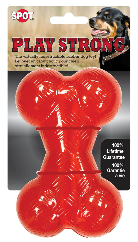 Spot Ethical Pet Dog Toy Play Strong Rubber Bone 5.5In