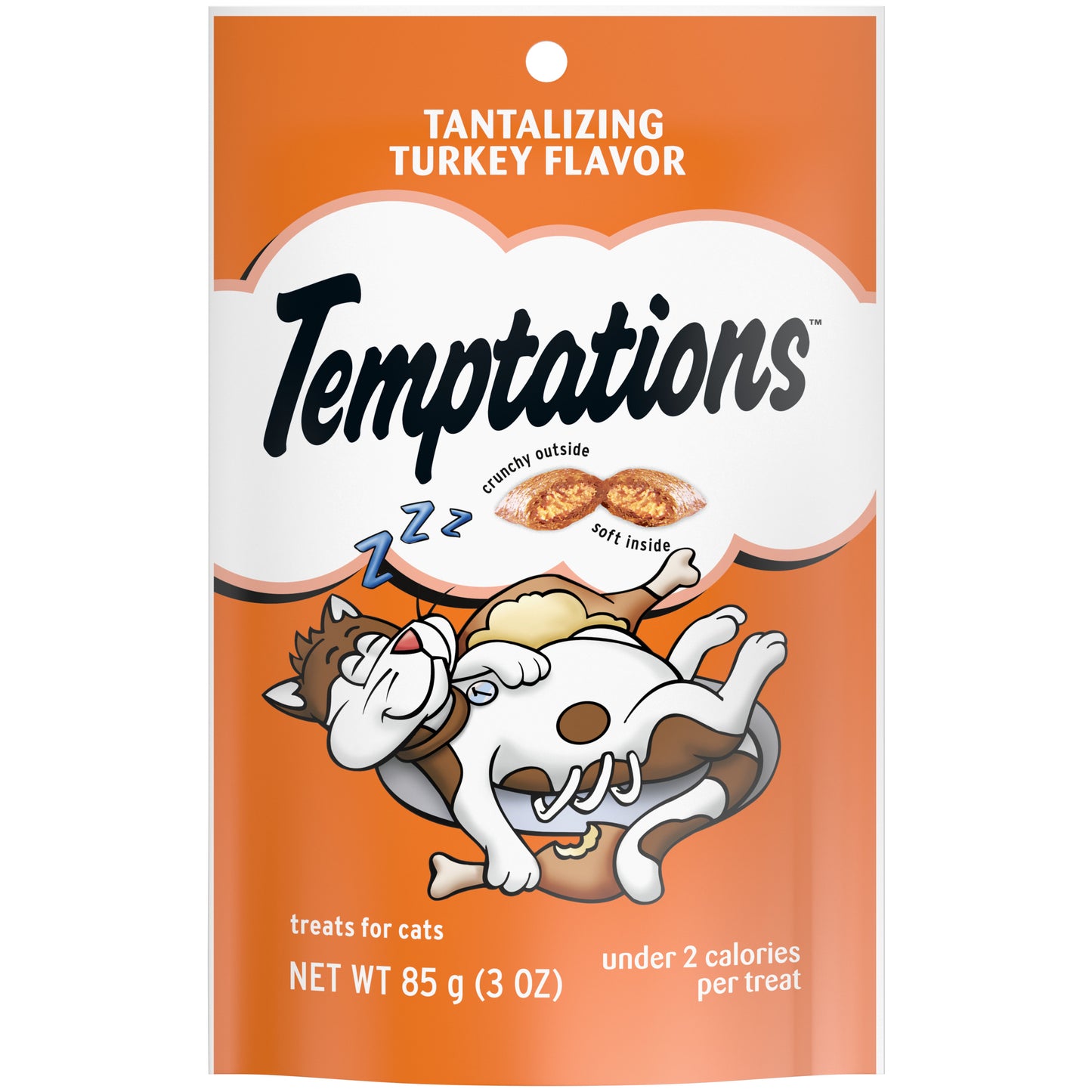 Temptations Classic Crunchy and Soft Cat Treats Tantalizing Turkey Flavor, 3 oz. Pouch