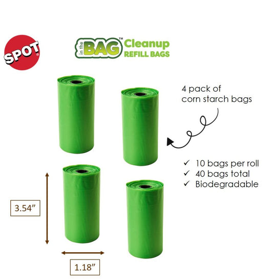 Spot Ethical Pet In The Bag Clean-Up Corn Starch Waste Bag 4Pk Refill