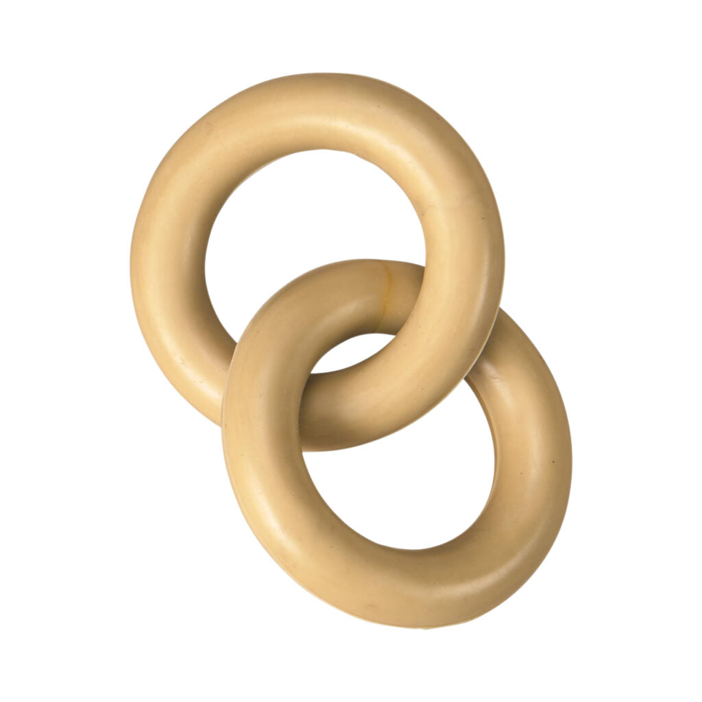 Spot Ethical Pet Dog Toy Love The Earth Natural Rubber Double Ring 5.5In