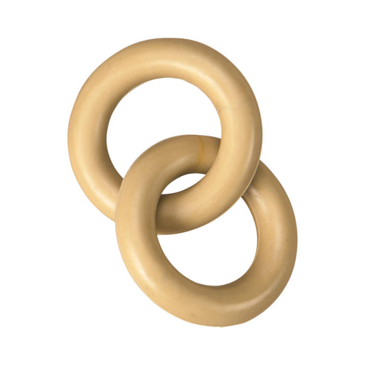 Spot Ethical Pet Dog Toy Love The Earth Natural Rubber Double Ring 5.5In