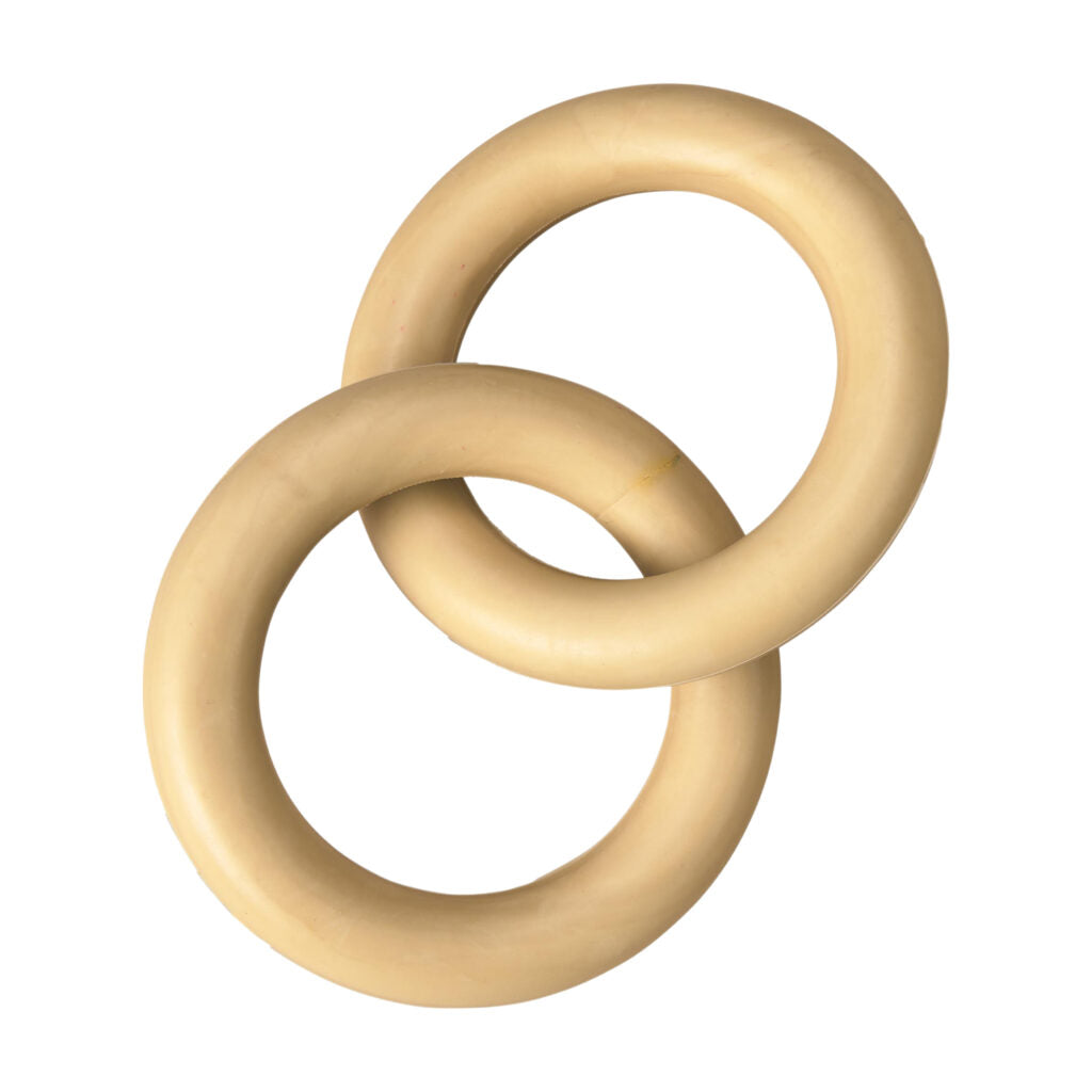 Spot Ethical Pet Dog Toy Love The Earth Natural Rubber Double Ring 7.5In
