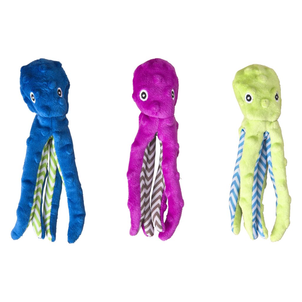Spot Ethical Pet Dog Toy Lil Spots Octopus 8In Assorted