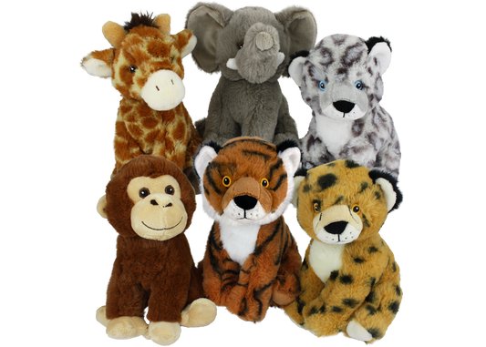 Multipet Plush Dog Toy Multipet Eco Safari Animals 8in Assorted