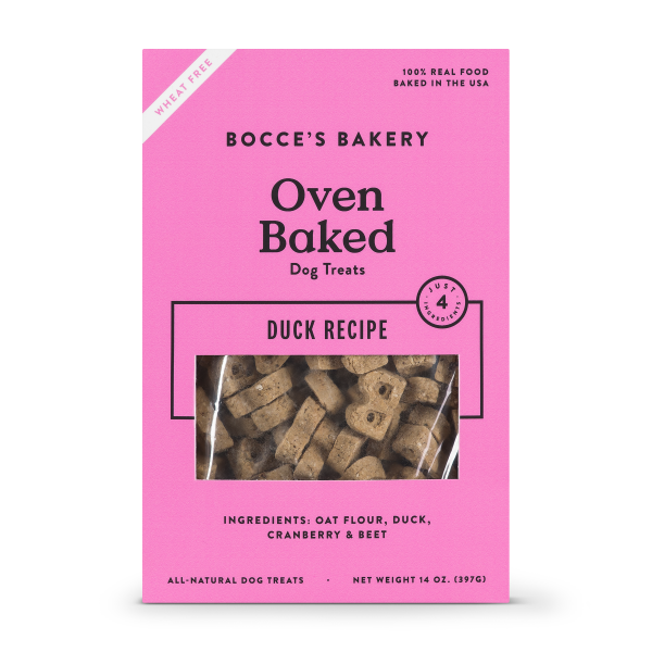 Bocce's Bakery Dog Oven Baked Duck Biscuits 14 oz