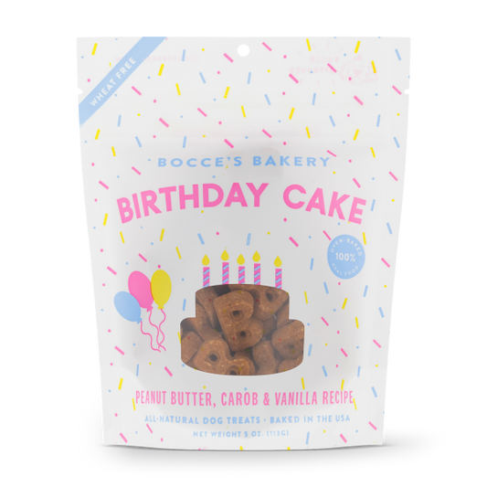 Bocce's Bakery Dog Crunchy Biscuits Birthday Cake Biscuits 5oz