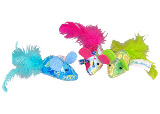 Multipet Cat Toy Margaritaville Mice 3pk