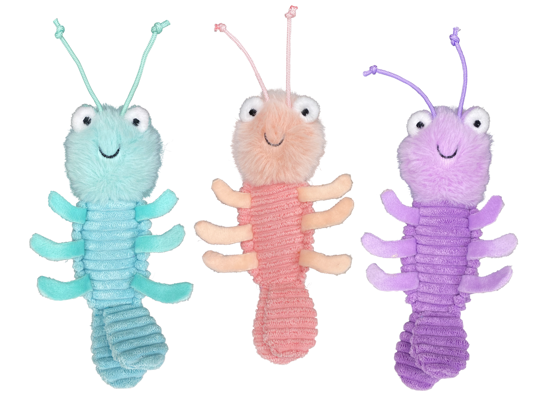 Multipet Plush Dog Toy Margaritaville Mini Gumbo Shrimp 6in