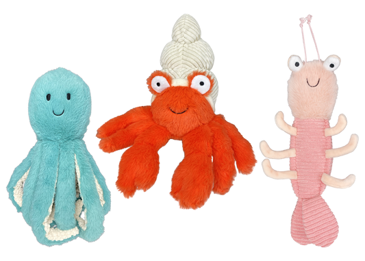 Multipet Plush Dog Toy Margaritaville Coral Reefers Assorted