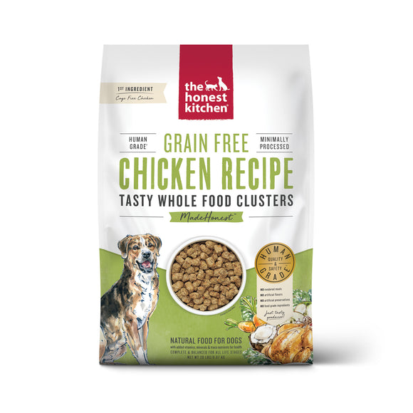 The Honest Kitchen Whole Food Clusters Grain Free Chicken Dry Dog Food 20lb