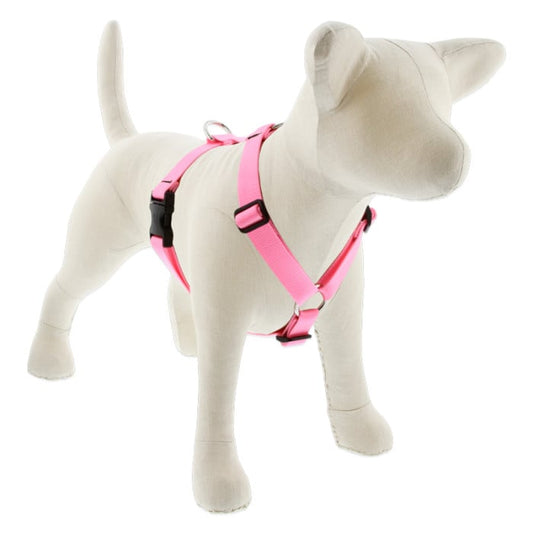 Lupine Pet Dog 1 In Wide 24-38 In Roman Harness Basics Pink