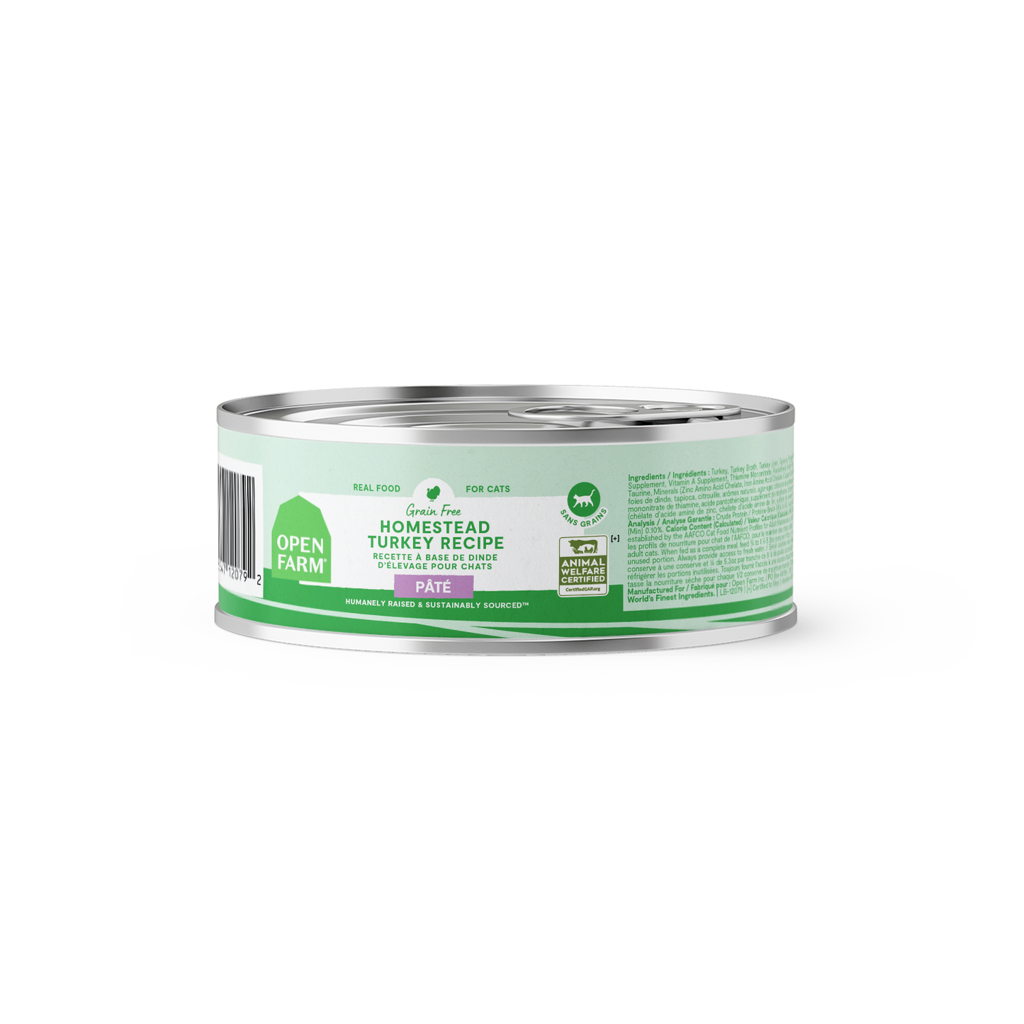 Open Farm Homestead Turkey Pâté For Cats 2.8oz Can