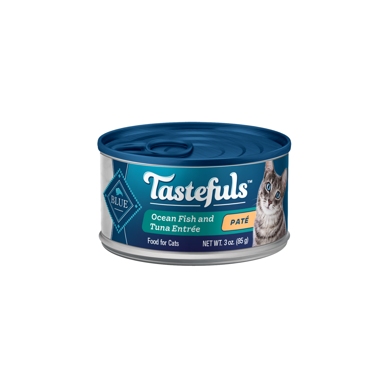 Blue Buffalo Tastefuls Ocean Fish & Tuna Entree Pate Canned Cat Food 3oz