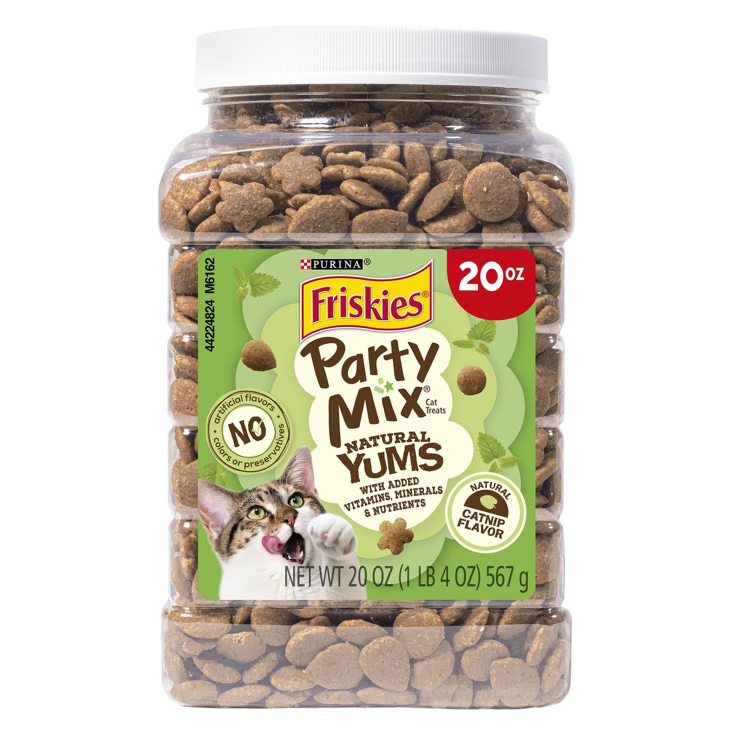 Purina Friskies Cat Treats, Party Mix Natural Yums Catnip Flavor 20oz