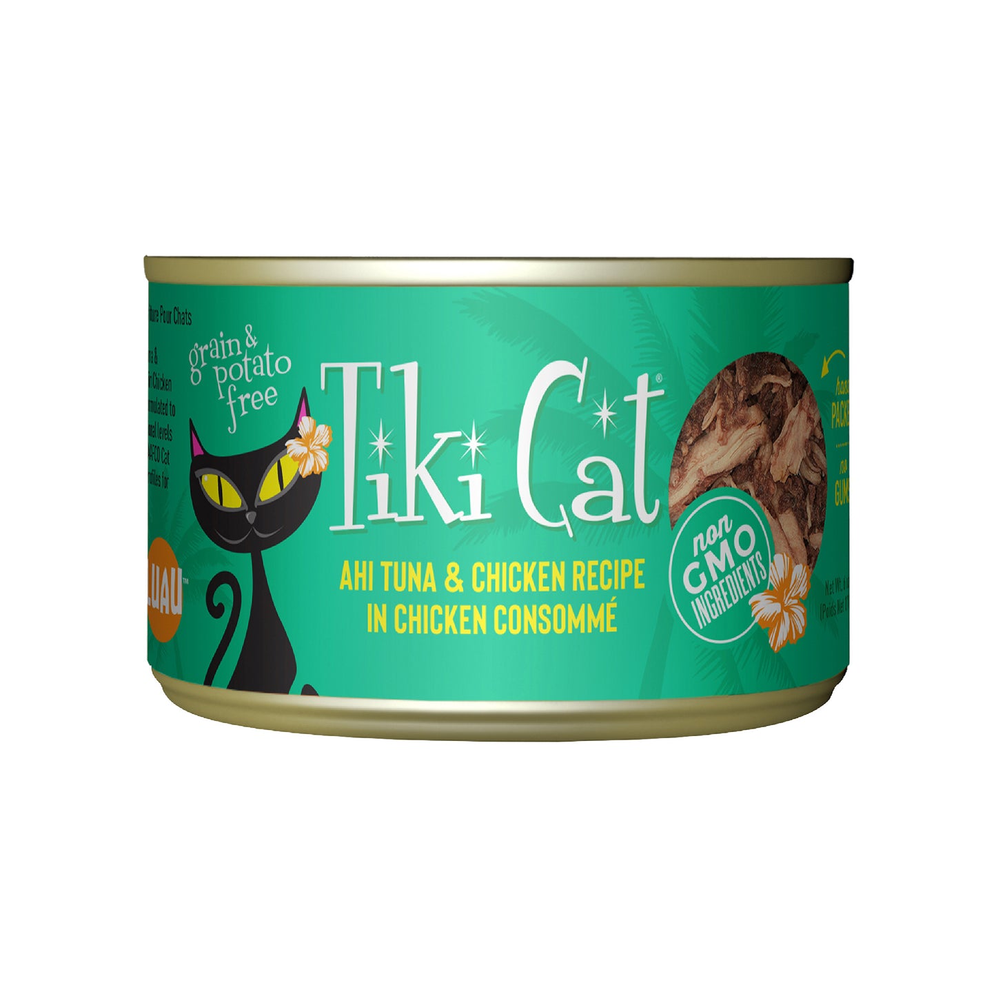 Tiki Cat Luau Wet Cat Food, Ahi Tuna & Chicken, 6oz Can