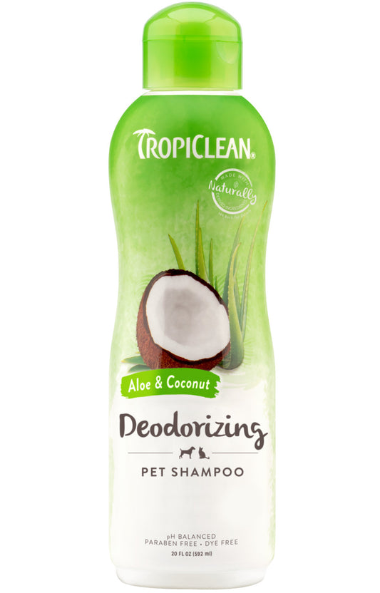 TropiClean Aloe & Coconut Deodorizing Shampoo for Pets, 20oz