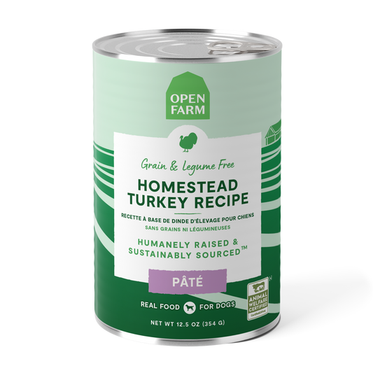 Open Farm Homestead Turkey Pâté For Dogs 12.5oz Can