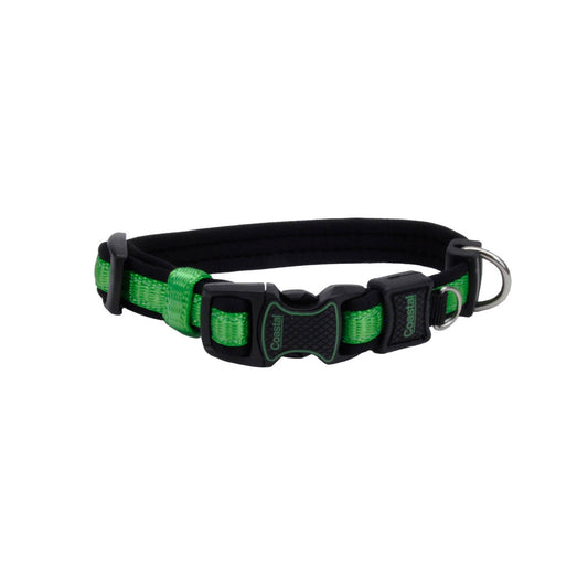 Coastal Inspire Adjustable Dog Collar, Inspire Green, Medium - 1in x 14-20in