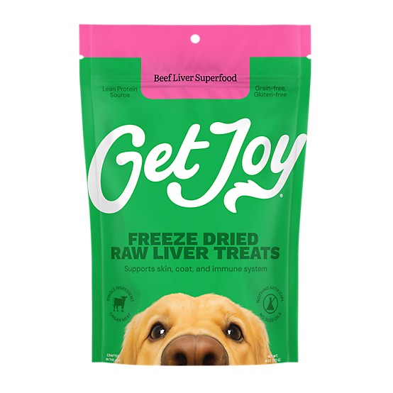 Get Joy 100% Beef Liver Freeze-Dried Dog Treat 4 oz