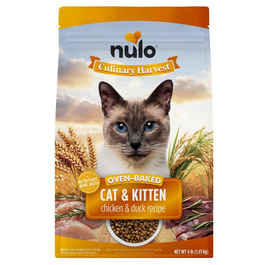 Nulo Culinary Harvest Baked Chicken & Duck Recipe For Adult Cats & Kittens 4lb