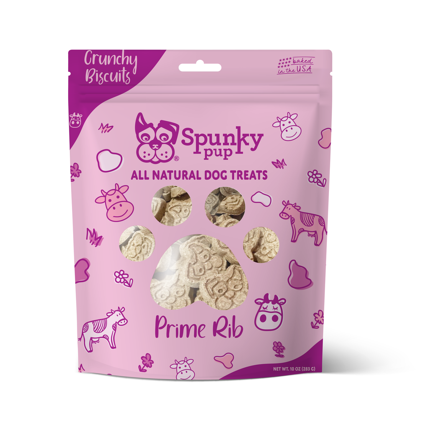 Spunky Pup Prime Rib All Natural Biscuits 10 oz