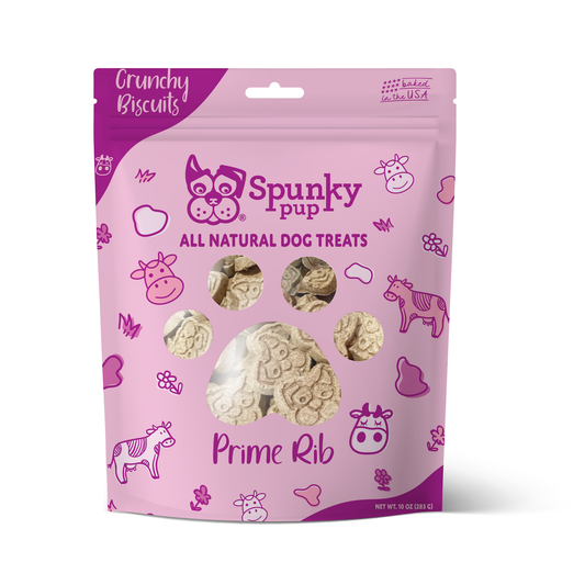 Spunky Pup Prime Rib All Natural Biscuits 10 oz