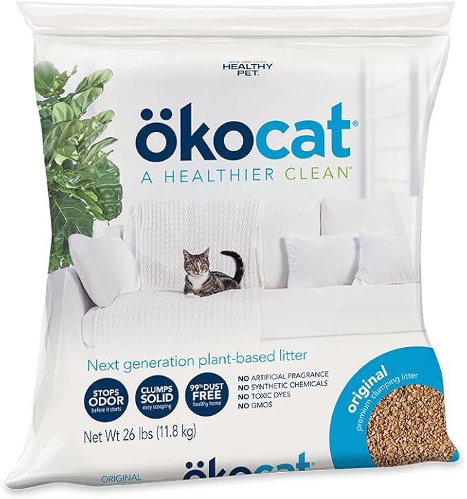ökocat Original Wood Clumping Cat Litter Unscented 26lb