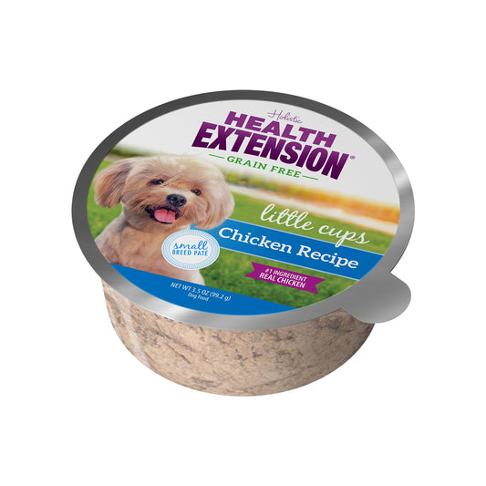 Health Extension Little Cups Grain-Free Chicken Recipe Small-Breed Wet Dog Food Trays - 3.5 Oz