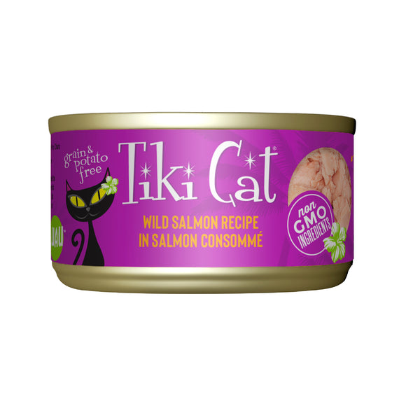 Tiki Cat Luau Wet Cat Food Wild Salmon 2.8oz Can