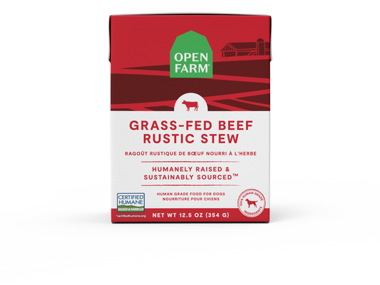 Open Farm Grass-Fed Beef Rustic Stew For Dogs 12.5oz Carton