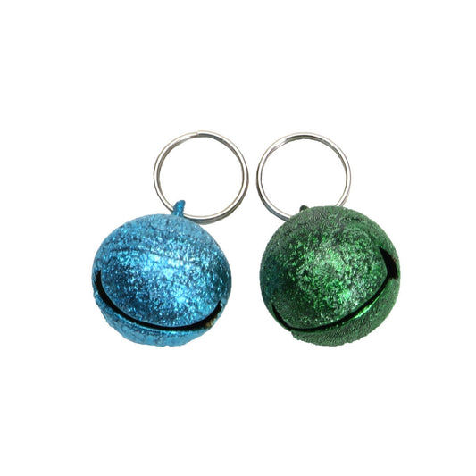 Coastal Frosted Designer Cat Bells Green Blue 2 Pack