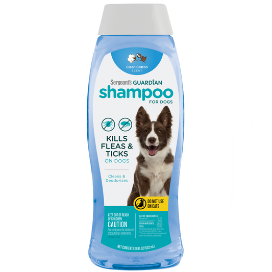Sergeant's Guardian Flea and Tick Dog Shampoo in Clean Cotton, 18 oz