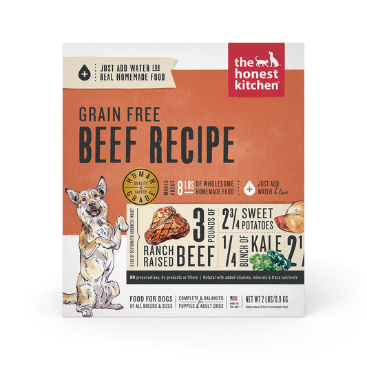 The Honest Kitchen Dehydrated Grain Free Beef Dog Food 2lb