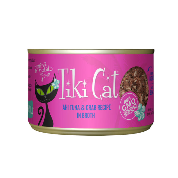 Tiki Cat Grill Wet Cat Food Ahi Tuna & Crab 6oz Can