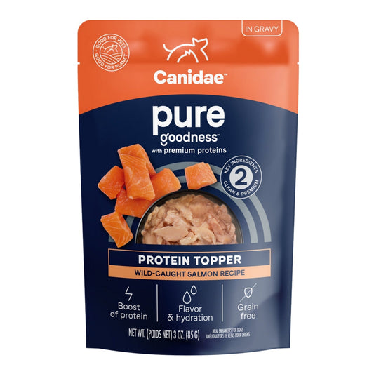 CANIDAE PURE Goodness Protein Topper for Dogs Wild-Caught Salmon in Gravy 3oz