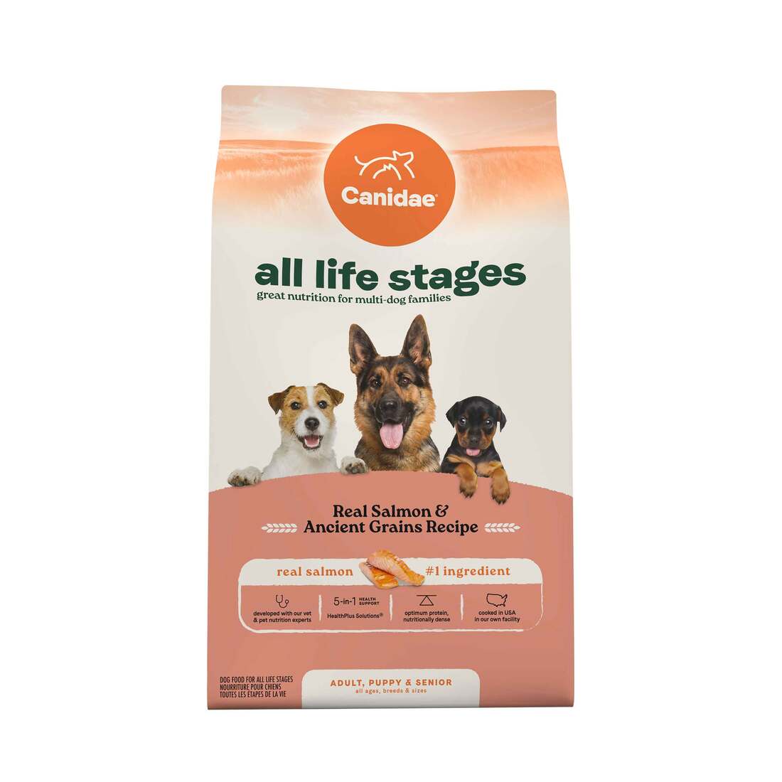 Canidae All Life Stages Dry Dog Food, Real Salmon & Ancient Grains Recipe, 27lb
