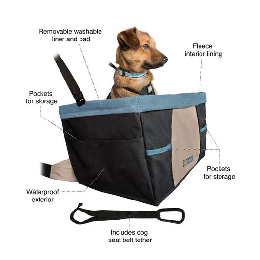 Kurgo Dog Booster Seat Charcoal/Black