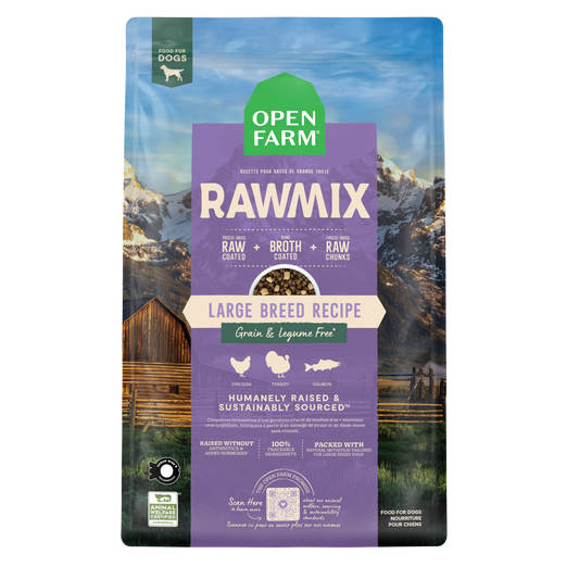 Open Farm Rawmix Large Breed Grain Free Kibble For Dogs 20lb Bag