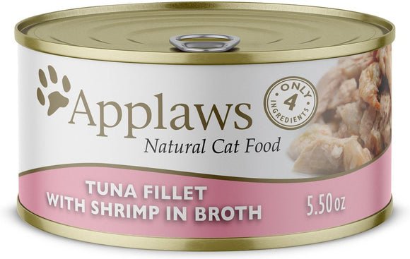 Applaws Canned Cat Food 2.47oz Tuna Shrimp