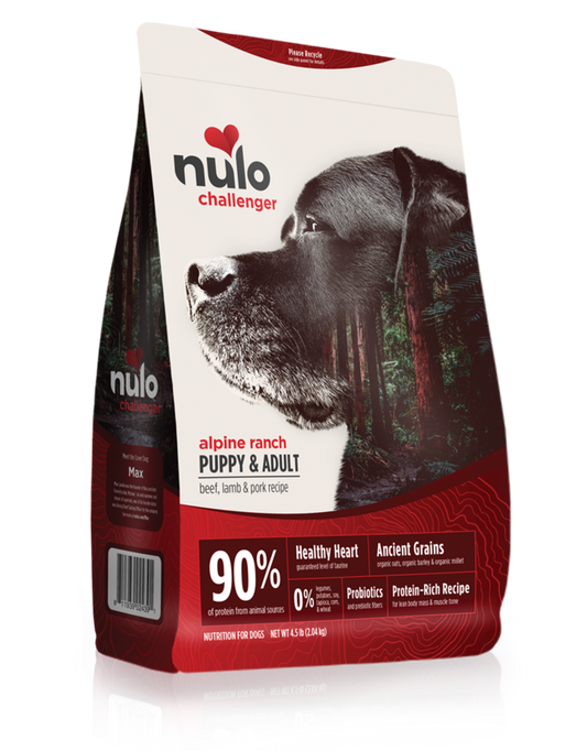Nulo Challenger Alpine Ranch High-Meat Beef, Lamb, & Pork Dry Dog Food, 4.5 Lbs