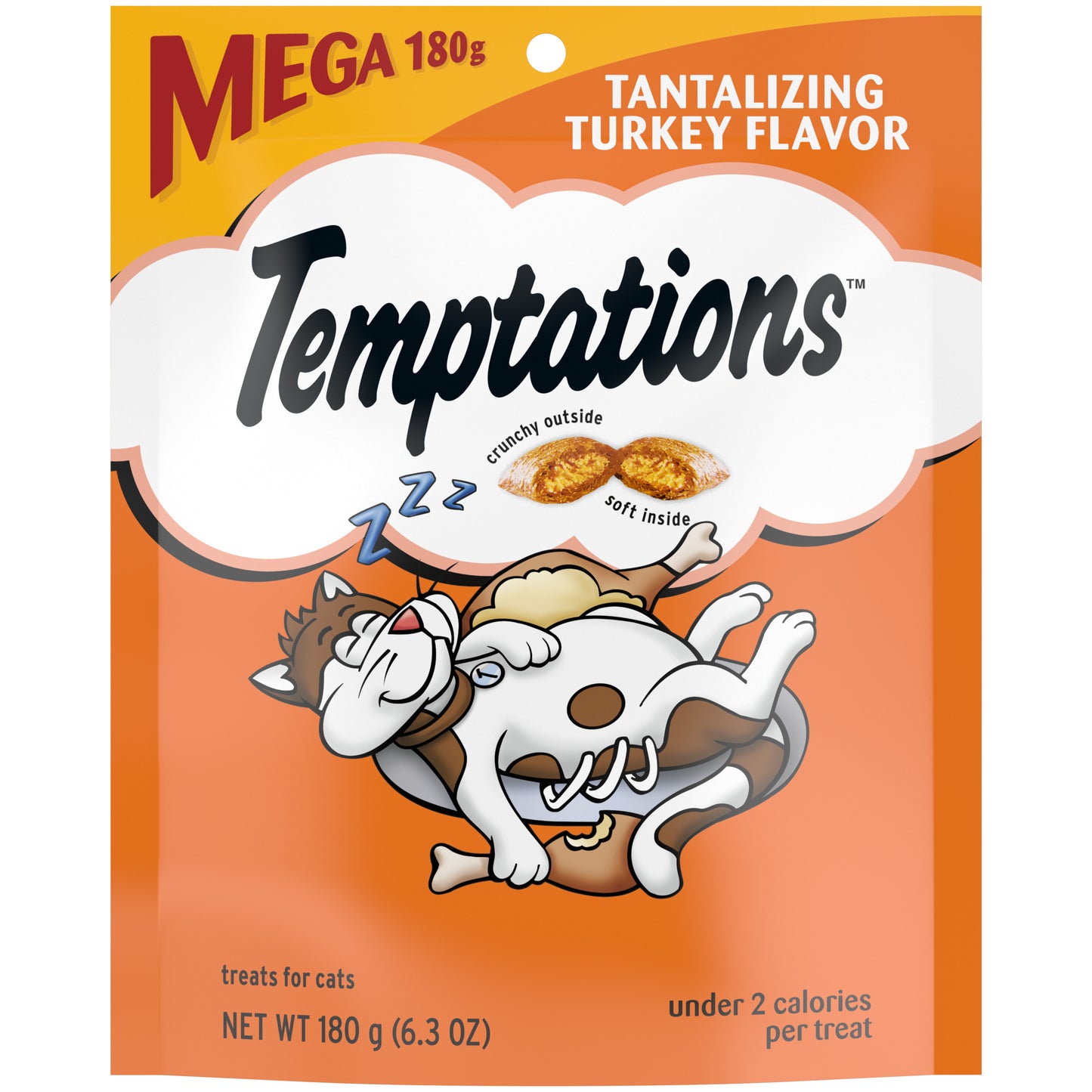 Temptations Classic Crunchy and Soft Cat Treats Tantalizing Turkey Flavor, 6.3 oz. Pouch